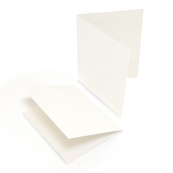 Klappkarten  weiß Zeigt ein Klappkarten Set in weiß