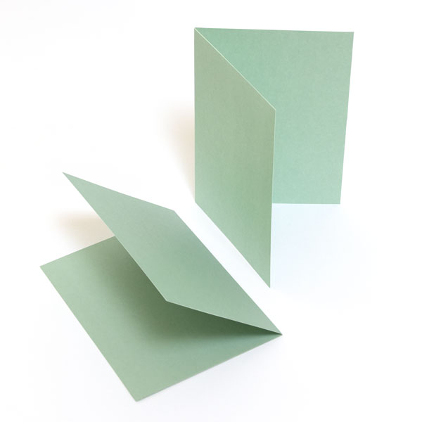 Klappkarten  grün Zeigt ein Klappkarten Set in grün