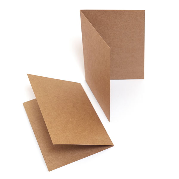 Klappkarten  braun Zeigt ein Klappkarten Set in braun