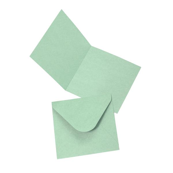 Faltkarten Quatratisch in grün